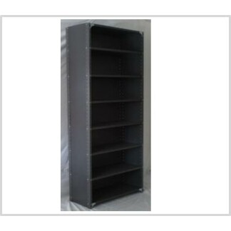 Heavy Duty Closed 8 Shelves Freestanding Bolted Steel Shelving-Hammer tone grey only.