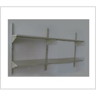 Heavy Duty 4 Shelves Set Wall Mounted Steel Shelving-Ivory Color Only