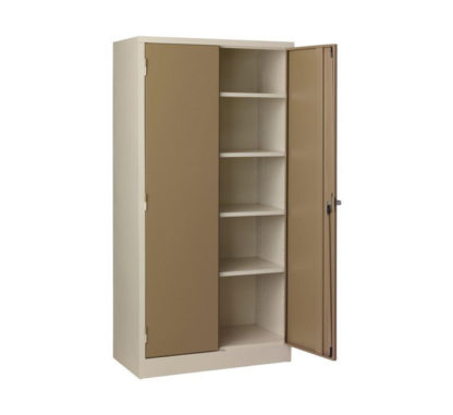 Best Seller- Heavy Duty Stationery Cupboard with 4 Shelves. 1800mm Height. Ivory/Karoo or Grey.