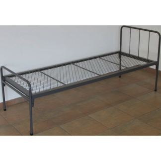 Heavy Duty Steel Beds with Headboard-Wire Mesh Hammertone Grey Only