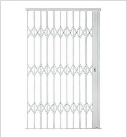 Framed Aluminium-Gliding Security Gate- 1800mm (1.8m Wide)-White.