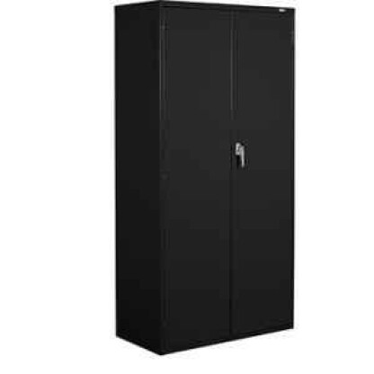 Heavy Duty Stationery Cupboard with 4 shelves. 1800mm Height in BLACK.